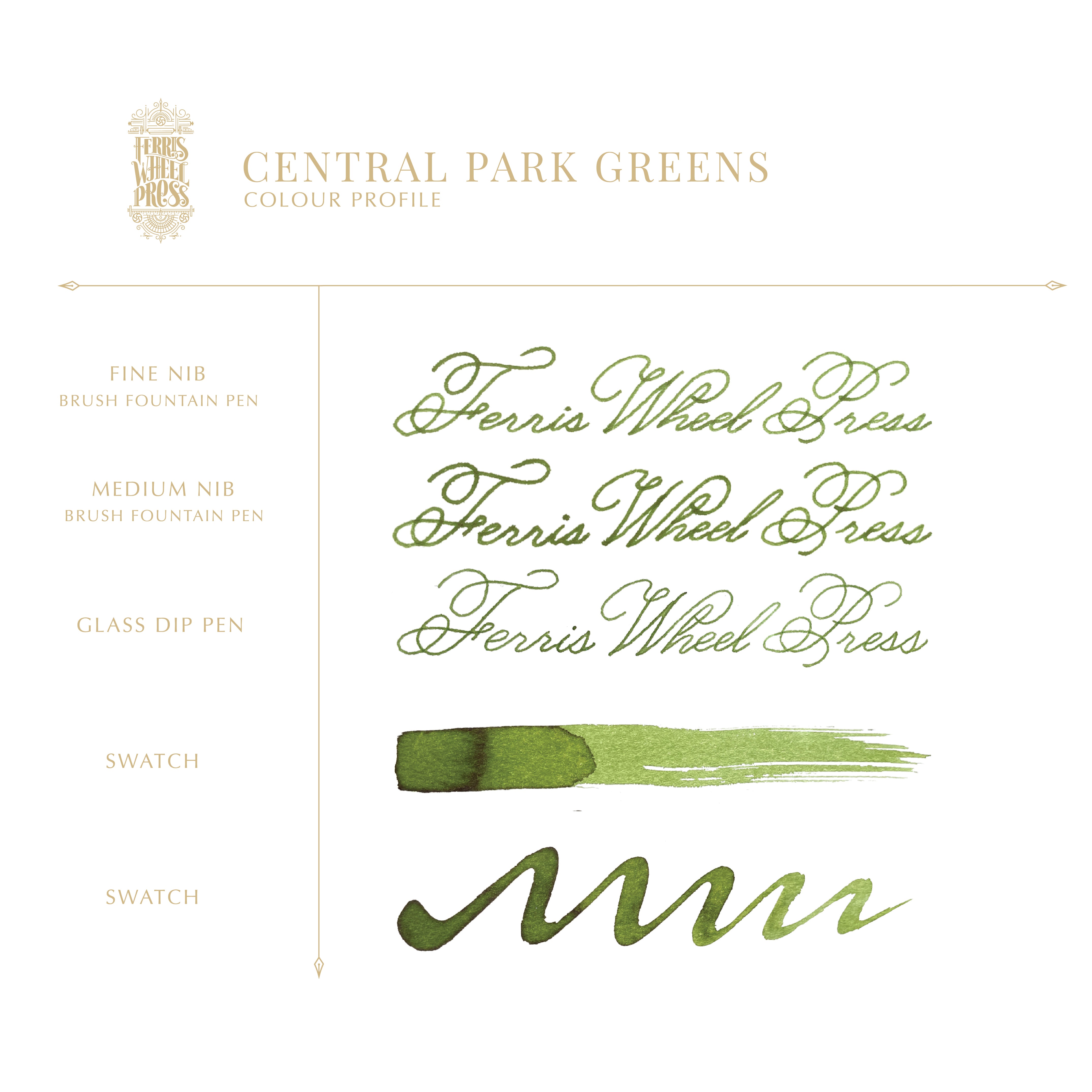 38ml Central Park Greens Ink