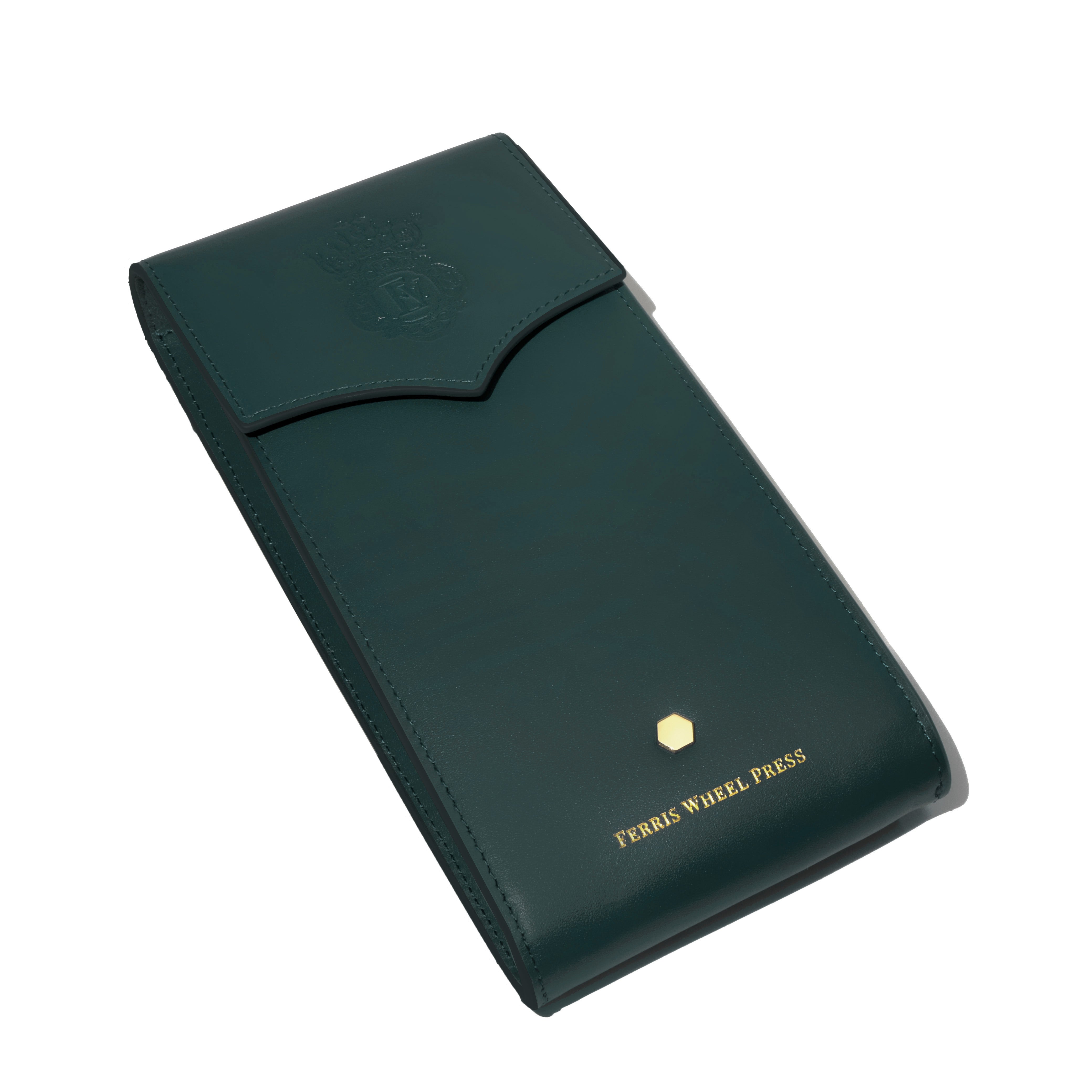 Leather Stationery Collection - The Pendant Purse / Deep Teal